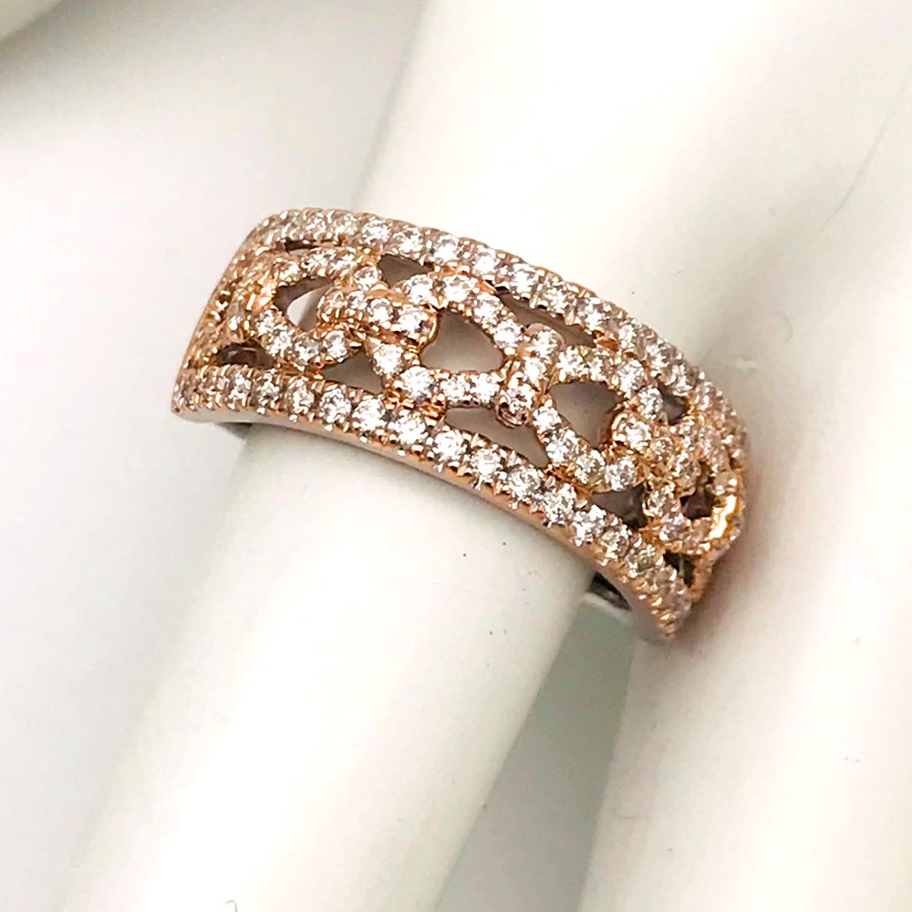 14kt Two-Tone Gold 1.00cts(tw) Genuine Diamond Band 7.25